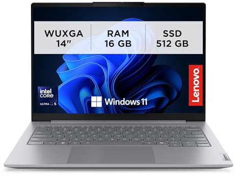 Lenovo - Notebook 14 Pollici ThinkBook 14 Gen 8, PC Portatile Professionale Windows 11 Pro, Intel Core Ultra 5 225U, Ram 16GB DDR5, 512GB SSD NVMe, Laptop AI Boost, Computer Audio Dolby, Webcam FHD IR