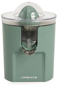 CREATE/JUICER STUDIO/Exprimidor de cítricos eléctrico verde sage/Sin salpicaduras. depósito 230ml. filtro de pulpa. sistema antigoteo. 2 conos desmontables. 100W