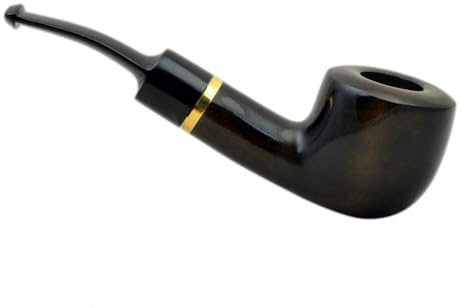 Mr. Brog Tobakspipa modell N43 Kentucky – handgjord pipa av päronträ, klassisk design, 9 mm filtersystem, lätt och balanserad, högkvalitativt utförande (svart)