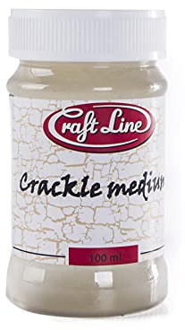 CRAFT LINE One Compartment Crackle Varnish 100 ml | Water-based Crackle Medium | To Imitate Antique Crackled Painted Surfaces or Crackle Acrylic Paints | Art Decoupage
