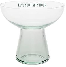 Pavilion Gift Company - Love You Happy Hour - Bicchiere da cocktail Margarita senza stelo da 425,2 g