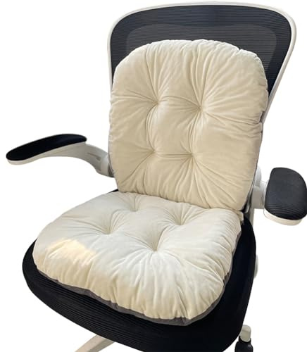 Gujuja High Back Rocking Chair Cushion with Back Support - Plush Office Seat Cushion for Relax and Lazy Buttocks