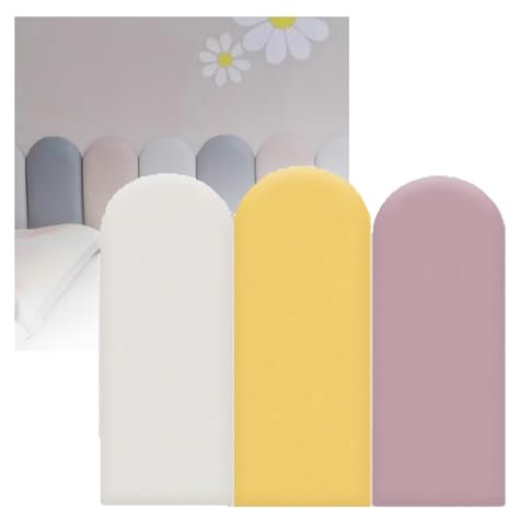 Cuscino Da Parete Autoadesivo, Spessore 3,8 Cm Pannelli Da Parete Con Borsa Morbida 20x45 Cm, Cuscino Da Parete Morbido Con Combinazione Di 3 Colori 3 Pezzi/6 Pezzi, For Camere Da Letto In Discoteca(W