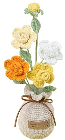 Virkade Rosor, Virkade Blommor Handgjorda garnblommor, alla hjärtans dag