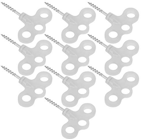 10pcs Luminoso 3 Ojos Resplandor de Uñas Roscadas en el Tornillo de Madera Oscura para el Campamento Al Aire Roscas para el Exterior, Tornillo en las Clavijas con Estacas de Carpa Adaptadora