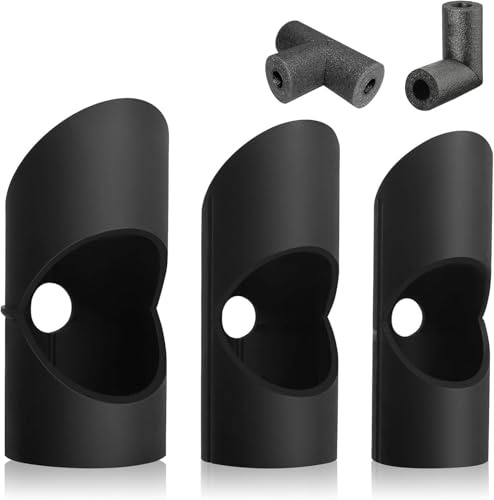 3 plantillas de aislamiento de tuberías, juego de herramientas de espuma para cortar tubos, adecuado para herramientas con soportes de goma para el aislamiento de tubos de cobre de 15 mm, 22 mm y 28