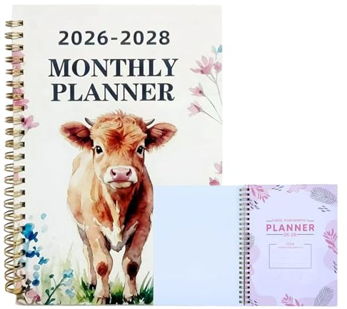Bsbkoj Pianificazione del calendario | Diario di Pianificazione e Gestione 2026-2028 - Calendario e Libro di Pianificazione Mensile | Per Studenti, Studenti, Insegnanti e Ufficio