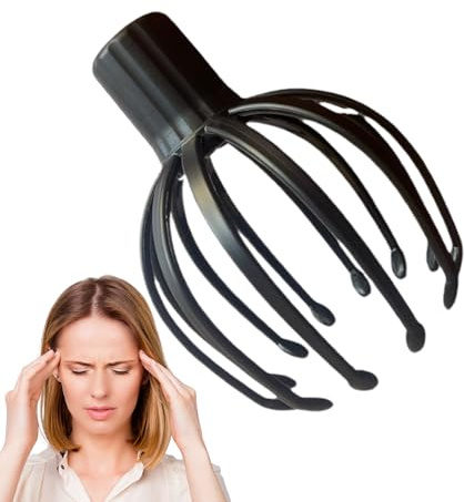 -Huvudmassageapparat – 7,09 x 4,72 tum hårbottenmassageapparat | Hårskrapa | Massageklo, elektrisk hårbottenmassageapparat för stress-relax-spa för avkoppling, stressminskning och sömnfrämjande