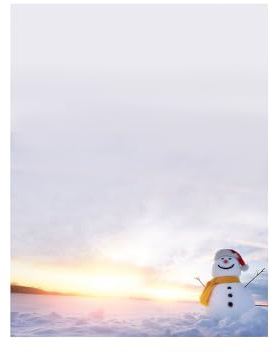 Great Papers! Snowman Sunset Holiday Letterhead, 8.5 x 11, 80 sheets (2018011) Pink