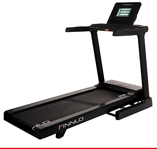 HAMMER Finnlo Laufband Alpinum TFT, 10.1 Zoll TFT-Display, 41 Programme, Kinomap & Zwift kompatibel, XXL-Lauffläche, 6,5 PS, 22 km/h Schwarz