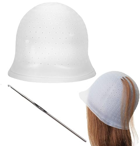 Highlighting Cap, Silicone Highlight Caps, Professional Salon Silicone Hairdressing Tools with Coloring Hair Hook, For Highlighting Hair For Hair Dyeing DIY Salon