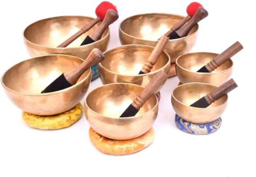 Singing Bowl set of 7 - Tibetan Singing Bowls - Balancing Healing meditation - Professional Healing sound bowls
