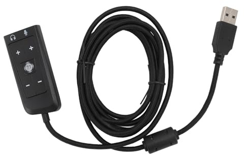 Xiuganpo Adaptateur de Carte Son Audio USB vers Jack 3,5 Mm, pour, Cloud II, Son Surround Virtuel Immersif,avec Indicateur LED,Contrôle du Volume,pour pour X Box Série