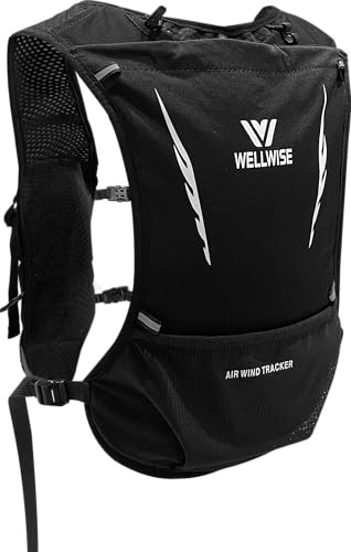 Running Vest Backpack,Lightweight Hydration Pack for Men & Women, Adjustable Breathable Running Backpack for Marathon, Cycling, Hiking (Black)
