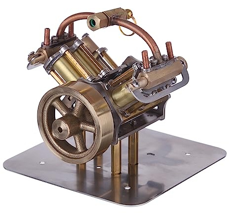 NULA Set di modellini per motore a vapore, mini macchina a vapore V4, in miniatura, senza caldaia, giocattolo per esperimenti scientifici, regalo per adolescenti e adulti