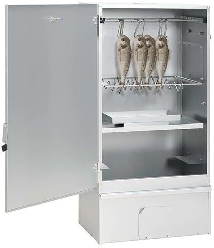 Eleganz Forno per affumicatura con generatore di fumo freddo in acciaio zincato – ideale per giardino, balcone e campeggio – durevole e antiruggine per un perfetto piacere di affumicatura