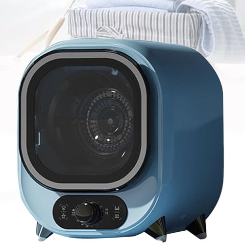 Piccola Asciugatrice Portatile Ventilata, Asciugatrice A Condensazione Compatta, Piccola Portatile Da Parete Con Centrifuga Automatica, Soluzione Ideale Da Bancon(Blue)