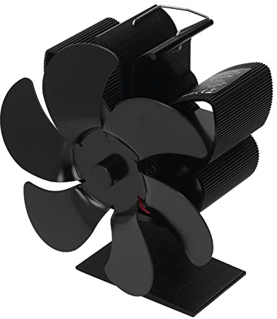 HUSHUI Ventilador de 6 Estufa, Ventilador de Arranque Automático Eficiencia Energética Alta Temperatura, con Operación Espiral Silenciosa, para Hornos de Pellets de Gas de Leña