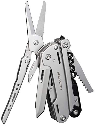 Roxon S801S Storm Multitool Pliers-Outdoor Multi Tool, Multitool with Extra Bits Group and Black Case. Pocket Multi Tool for Camping, and Hiking