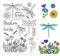 GLOBLELAND Libelle Blumen Silikon-Stempel für Scrapbooking Transparente Siegel Silikonsiegel für Kartenherstellung Dekoration und DIY Sammelalbum