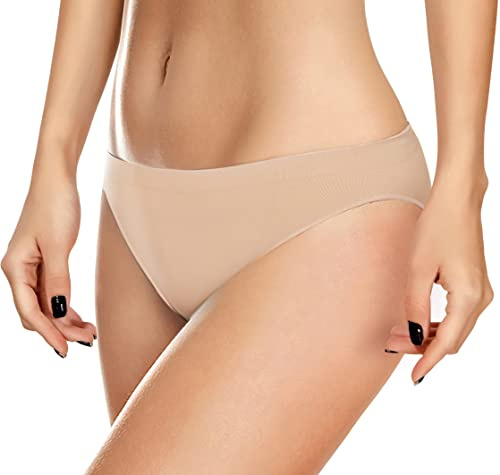 DANSHOW Slips de Ballet pour Filles sous-vêtements Coupe Haute pour Femmes Slip de Gymnastique Nu