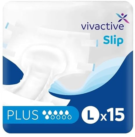 Vivactive Slip Plus Large (2500 ml) Lot de 15 couches pour adulte