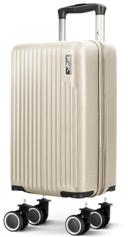 LUGG 40cm Vacay Suitcase ABS Luggage with TSA Indent Lock, Aluminium Trolley Handle, 360° Spinner Wheels, Water-Resistant & Durable Material - Ryanair Underseat Compatible (40x30x20cm)