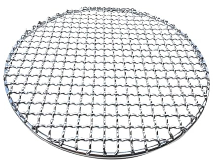 Guozyly rund rostfri grill, steknät, 304 grillgaller, rostfritt stål, grilltillsats, non-stick grillgaller, kolbaknät pannrost 38 cm