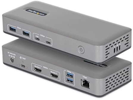 StarTech Dock USB-C Driverless Doppio 4K 60Hz HDMI Windows, 6x USB 10Gbps