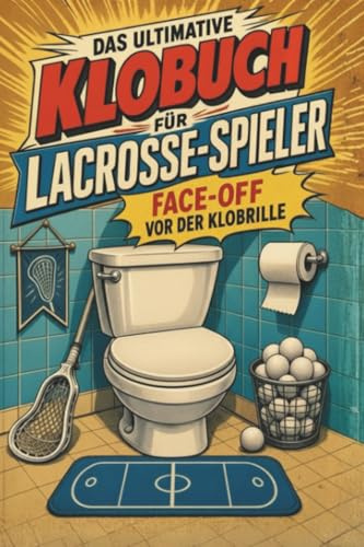 Das ultimative Klobuch für Lacrosse-Spieler: Face-off vor der Klobrille. Lustiges Geschenk für Lacrosse-Spieler, Face-offs und Stick-Checks
