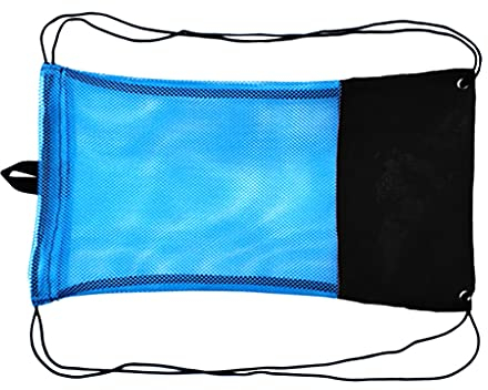 Sharplace Netzbeutel Erwachsene Schnorcheltasche Flossentasche - Mesh Bag, Kordelzug Tasche, Schwarz, L