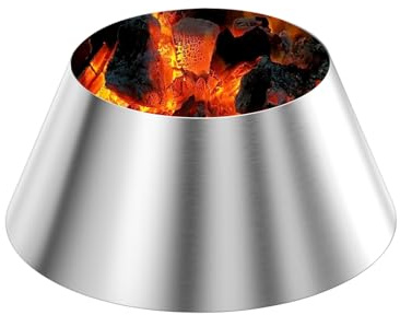 QuliMetal BBQ Whirlpool for Weber Kettle 22 26.75 Inches WSM, Big Green Egg, Kamado Joe, Weber Smokey Mountain Charcoal Briquet Holders, Stainless Steel BBQ Kettle Barbecue Charcoal Grill Accessories