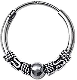 NKlaus 925 Silber Einzel Ohrring Keltische CREOLE Gothic Celtic Bali EINZEL 20mm 5048