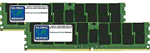 64GB (2 x 32GB) DDR4 3200MHz PC4-25600 288-PIN ECC REGISTERED DIMM (RDIMM) MEMORY RAM KIT COMPATIBLE WITH SERVERS/WORKSTATIONS/MOTHERBOARDS (*NOT FOR PCs*)