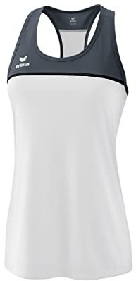 Erima Damen Change by leichtes Tanktop (1082307), weiß/Slate Grey/schwarz, 42