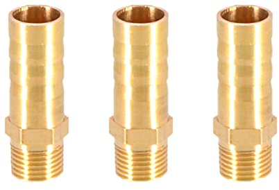 TopHomer 3 st mässing taggslang montering kopplingsanslutning 10 mm till 1/8 tum hane BSP tråd rör nippel montering röradapter