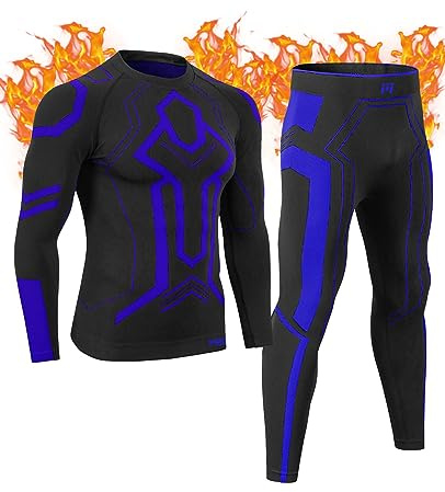 MEETWEE Biancheria Intima Termica Invernale da Uomo Intimo Termico Uomo Traspirante Asciugatura Rapida Set Autunno e Inverno attività Outdoor Uomo Sci Basket Running Warm Set