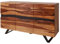 Riess Ambiente Massivholz Sideboard Amazonas 150cm braun Sheesham Baumkante schwarzes Metallgestell, Kommode für Dein Wohnzimmer, Anrichte