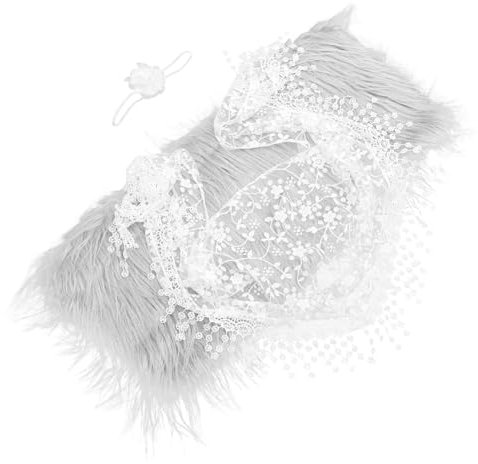 DOITOOL 1satz Neugeborenen Fotografie Requisiten Flauschige Decke Elastisches Haarband Und Für Babyshootings Für Süße Erinnerungsfotos