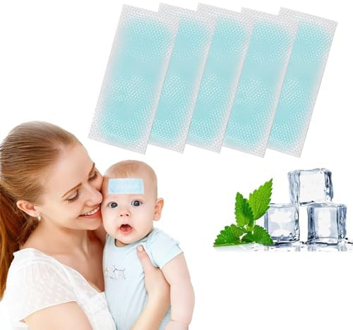 Dakexiong Cerotto Rinfrescante, 40 Compresse per Bambini e Neonati, Raffreddante per Febbre ed Emicrania