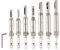 Pagezol 7 Pcs Drill Bits Set, Self-Centering, Hinge, Twist, Guide, 1/4 Inch Hex Shank, Metal, Woods, Plastics, Brick, Concrete