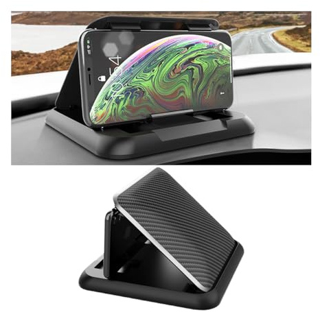 Adunsiaoto Soporte-Móvil-Coche Salpicadero Curvo, Soporte Movil Coche, Soporte Antideslizante Teléfono Móvil Salpicadero Coche, Soporte Coche Reutilizable Robusto Vehiculo Salpicadero Vistas Buenas