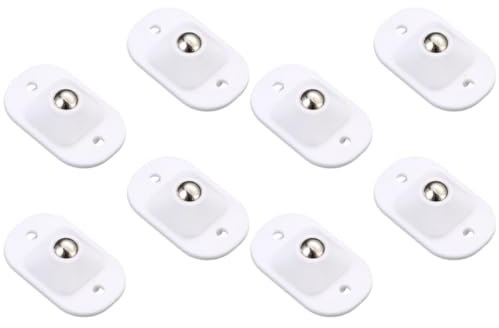 OSOLADY 8pcs Rotating Swivel Caster Wheel Ball Pulley for Bins Wheely Bin Adhesive Wheels Sturdy