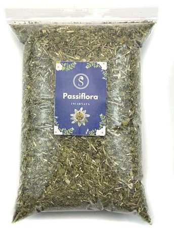 Passionsblomma (Passiflora incarnata) torkad lösvikt 250 g – för örtinfusioner, 100% naturlig, utan tillsatser – La Herbera