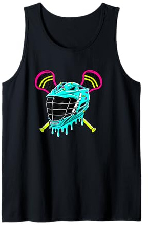 Lacrosse Helmet with Sprinkles Dripping Melted Style Boys Lx Tank Top