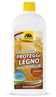 FILA Surface Care Solutions, Protector de madera, cera para parquet barnizado, preacabado y laminado, acción revitalizante para parqué, protege del desgaste y los arañazos con una fina capa de