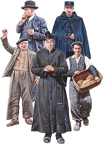 MiniArt 38037 1:35 Fig. Fran. Zivilisten 30-40 Res.(5) - originalgetreue Nachbildung, Modellbau, Plastik Bausatz, Basteln, Hobby, Kleben, Modellbausatz, Zusammenbauen, unlackiert