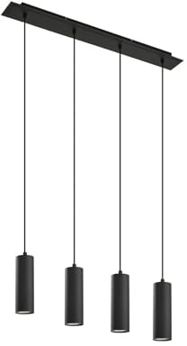 Lindby Ceiling Light Joffrey dimmable (Modern) in Black Made of Metal for e.g. Living Room & Dining (4 Light Sources, GU10) from Pendant Lighting lamp Hanging Ceiling