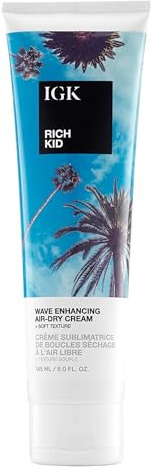 IGK Rich Kid Wave Enhancing Air Dry Cream For Unisex 5 oz Oil