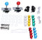 2 Player LED DIY Kit for USB PC Game DIY Including 2x joysticks 20x LED Buttons, 20 x Button Fixing Ring, 2 x Encoder Board, 2 x Joystick Cap